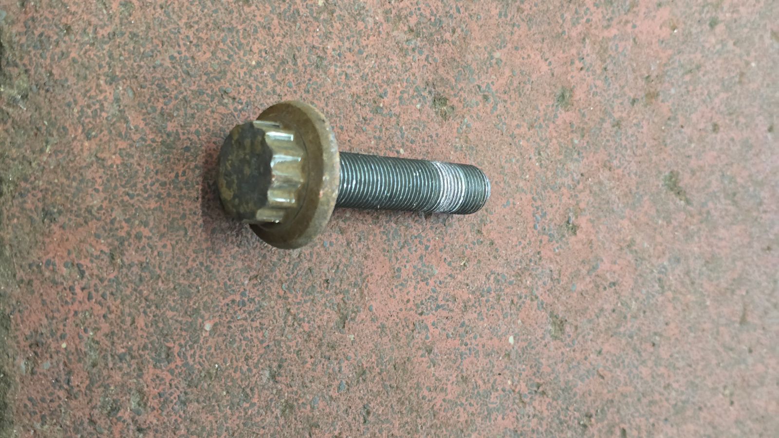 Old axle bolt
